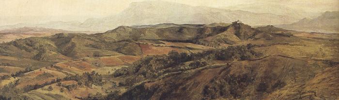 An Umbriam Landscape (mk37), george frederic watts,o.m.,r.a.